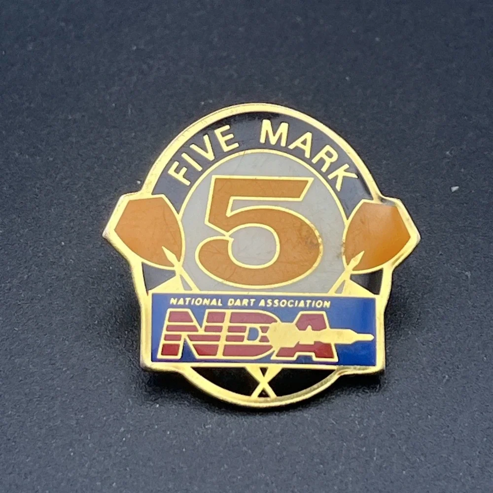 National Dart Association 5‎ Five Mark Lapel Hat Pin